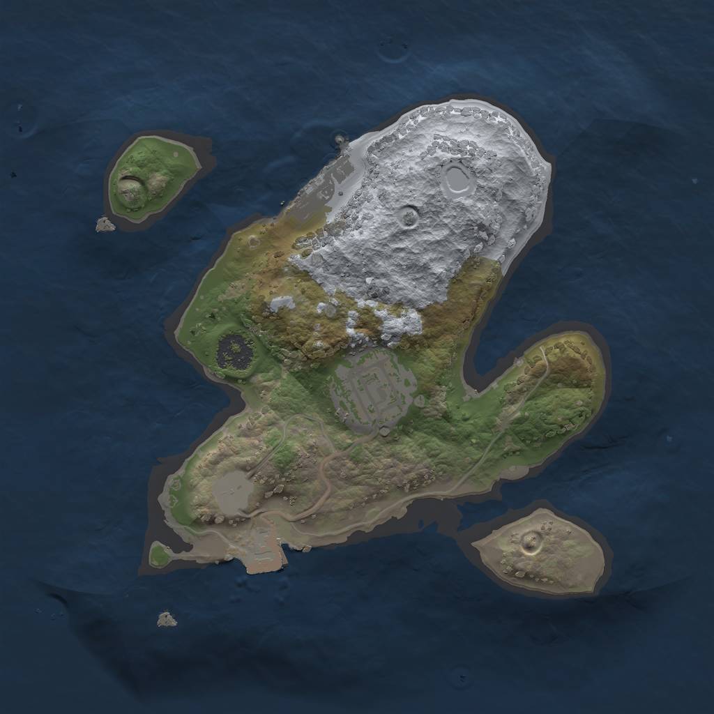 Rust Map: Procedural Map, Size: 2000, Seed: 119347094, 5 Monuments