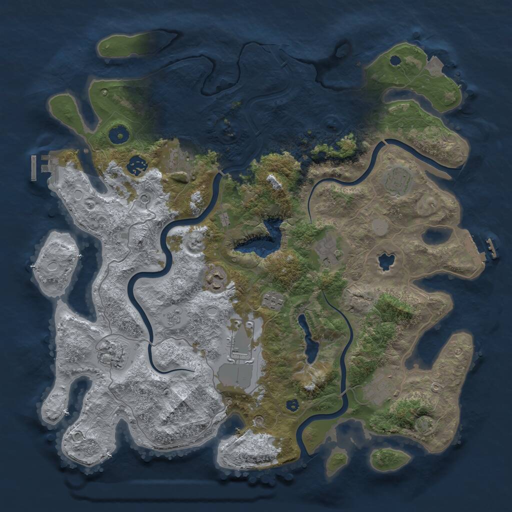 Rust Map: Procedural Map, Size: 4000, Seed: 540014864, 15 Monuments