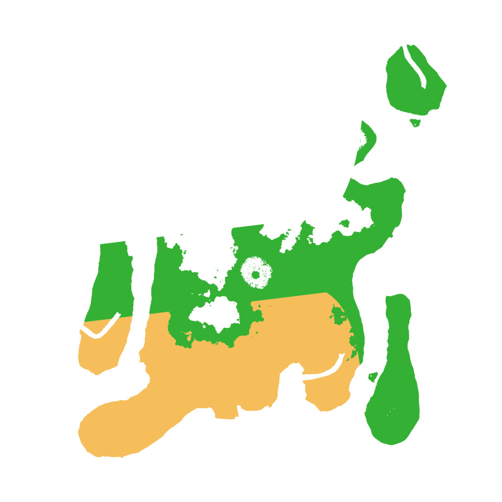 Biome Rust Map: Procedural Map, Size: 2500, Seed: 7333