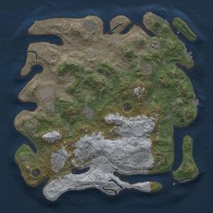 Thumbnail Rust Map: Procedural Map, Size: 4050, Seed: 64654560, 19 Monuments