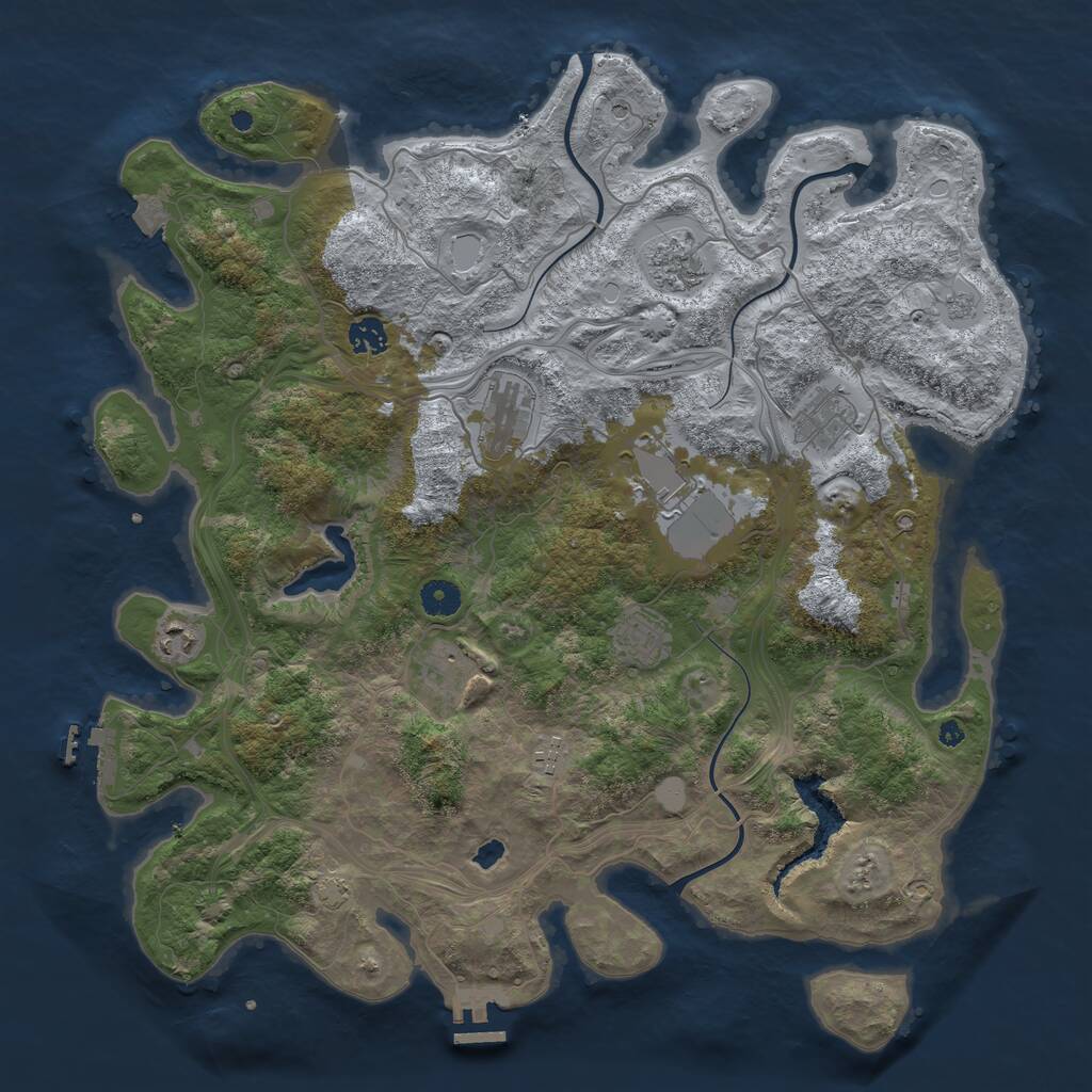 Rust Map: Procedural Map, Size: 4250, Seed: 324913844, 15 Monuments