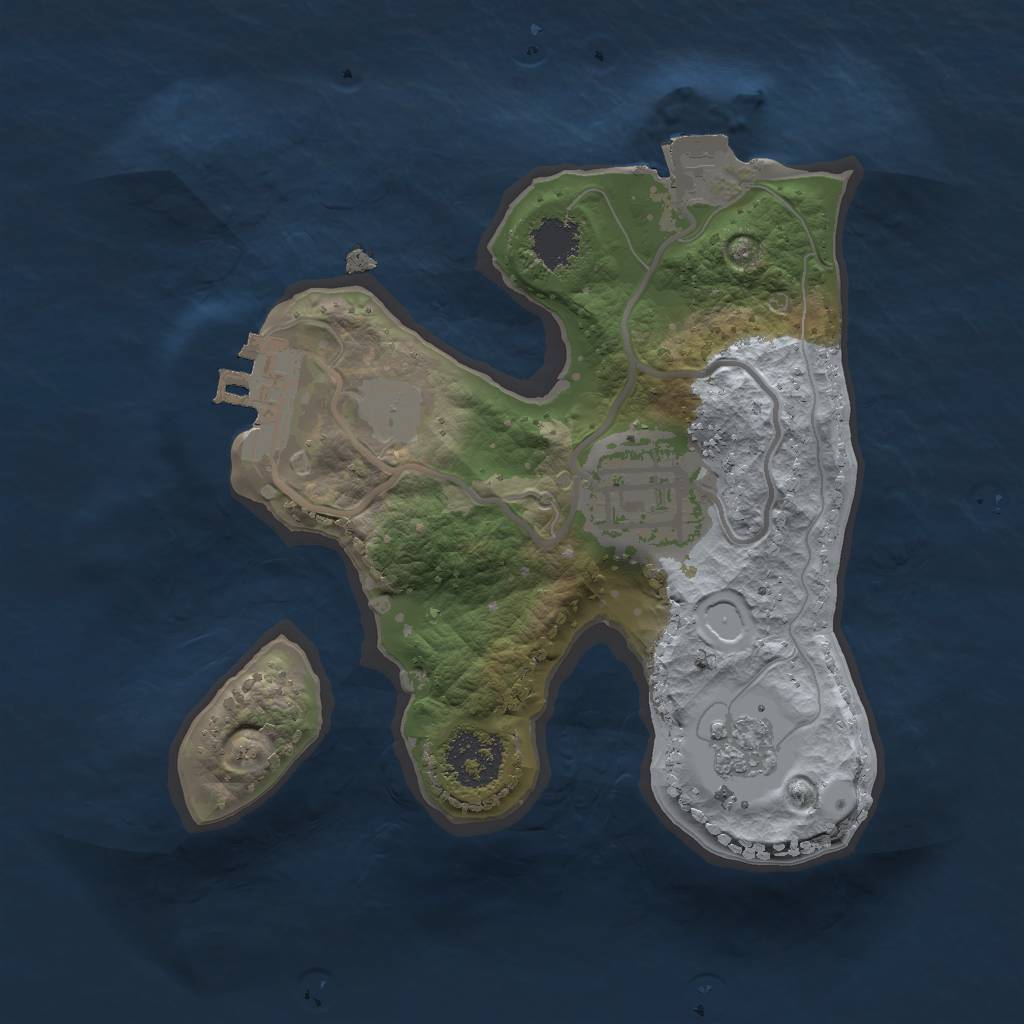 Rust Map: Procedural Map, Size: 1800, Seed: 1985690887, 6 Monuments