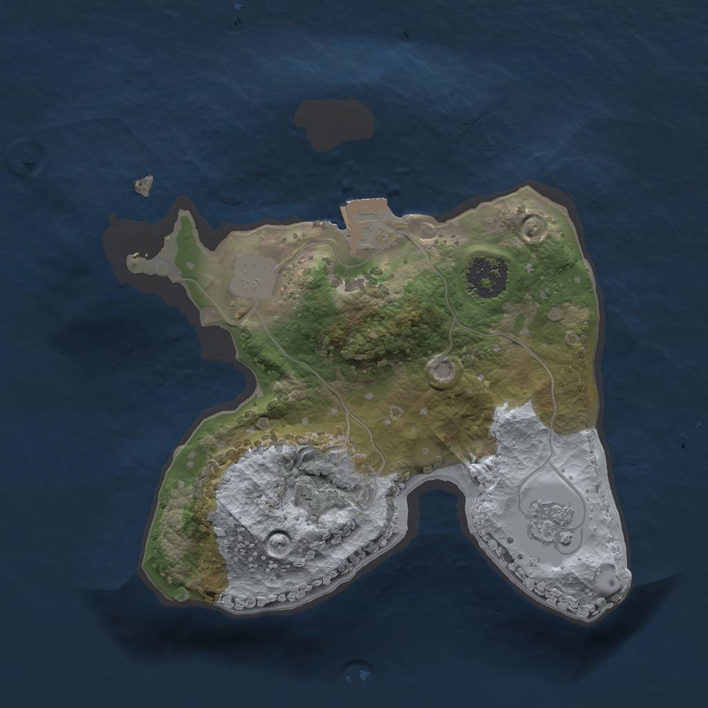 Rust Map: Procedural Map, Size: 1750, Seed: 62398206, 4 Monuments