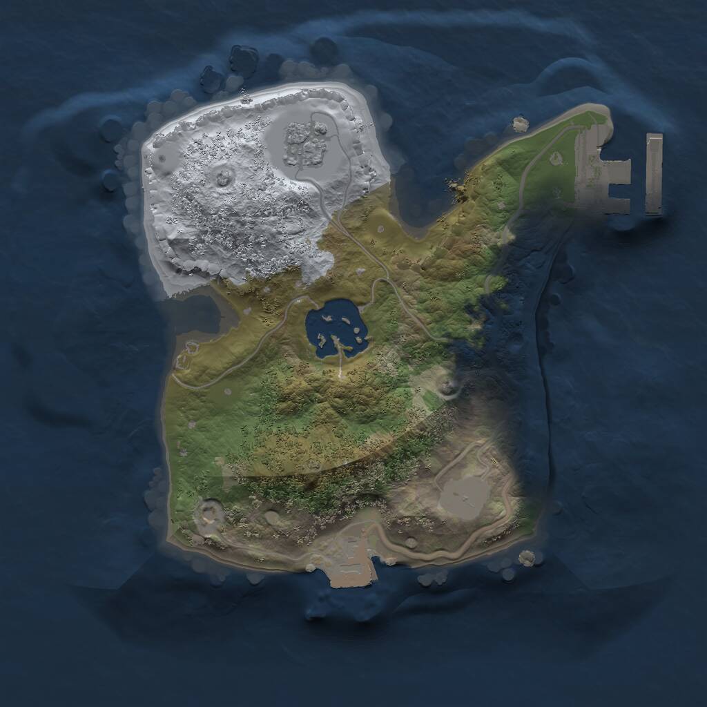 Rust Map: Procedural Map, Size: 1750, Seed: 924939128, 4 Monuments