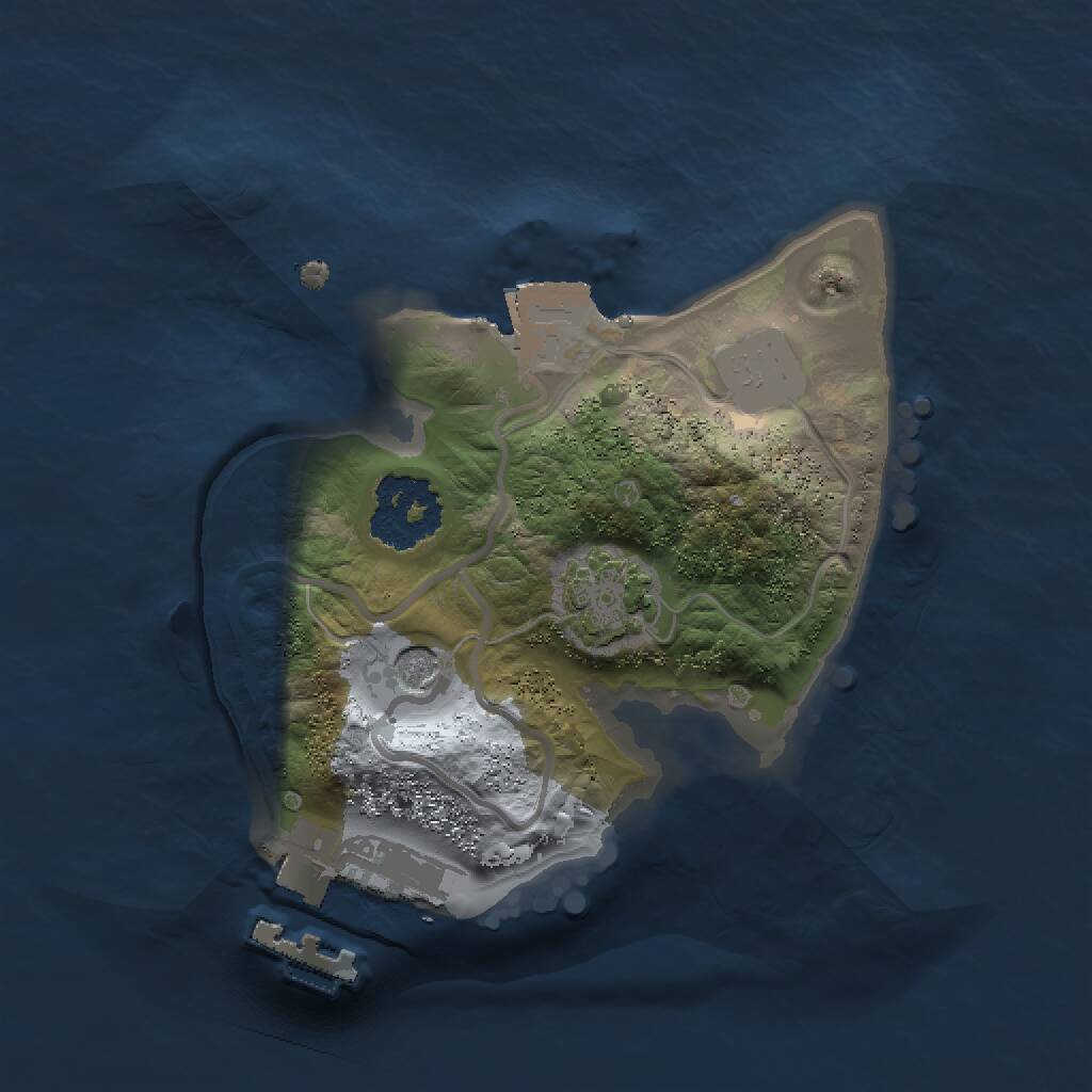 Rust Map: Procedural Map, Size: 1500, Seed: 663405256, 4 Monuments