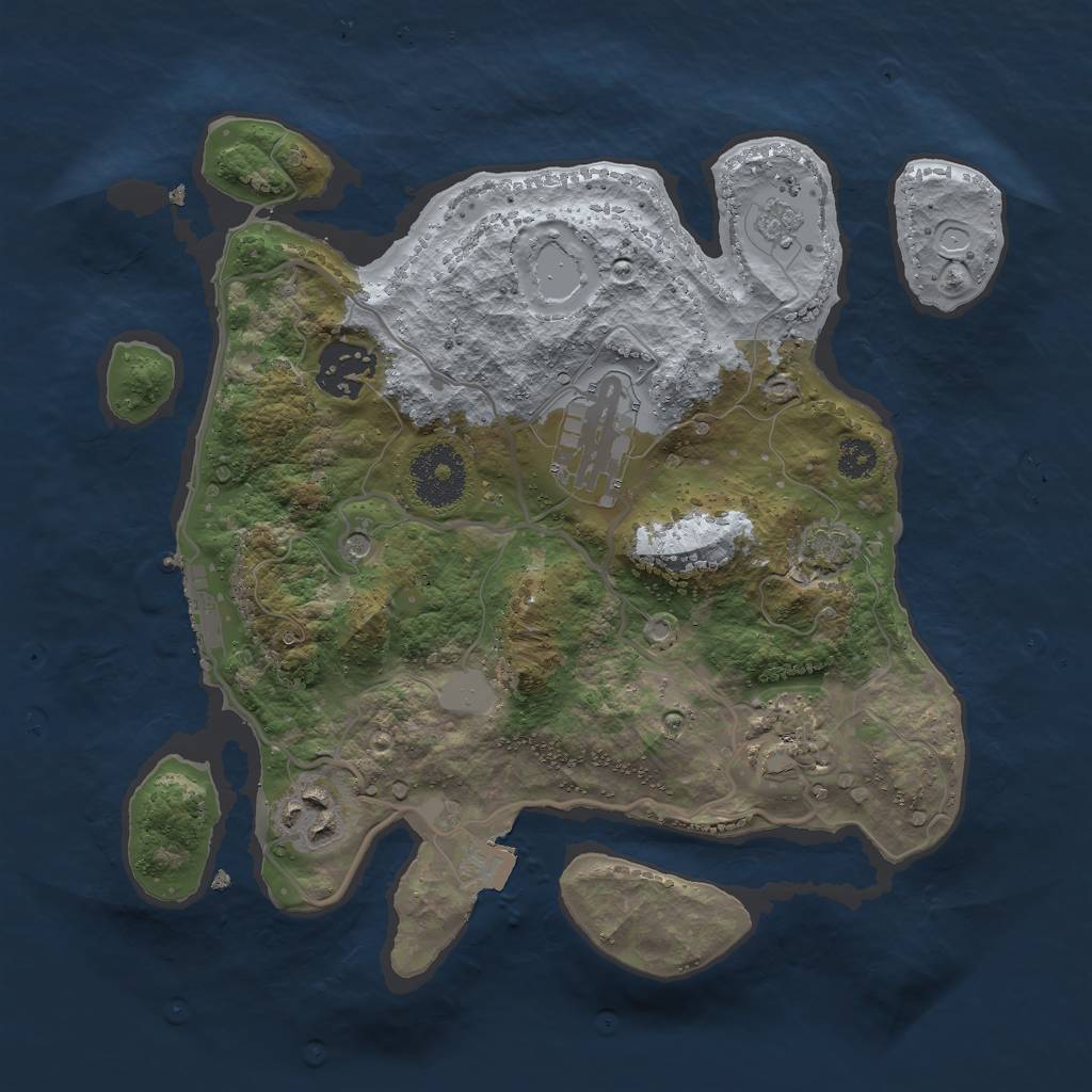 Rust Map: Procedural Map, Size: 2800, Seed: 1653243647, 11 Monuments