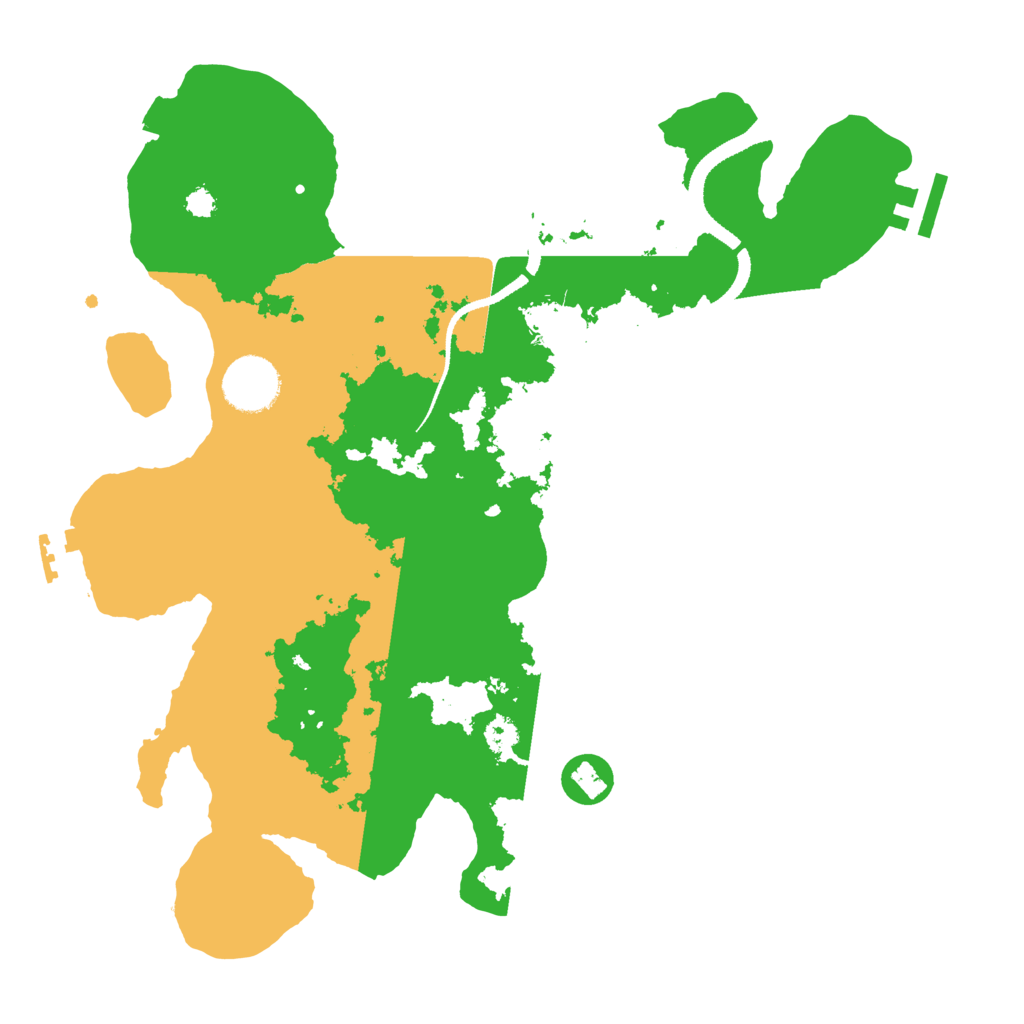 Biome Rust Map: Procedural Map, Size: 3200, Seed: 585336259
