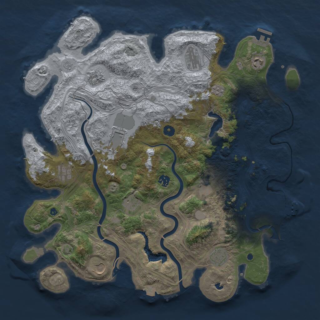 Rust Map: Procedural Map, Size: 4250, Seed: 696969695, 17 Monuments