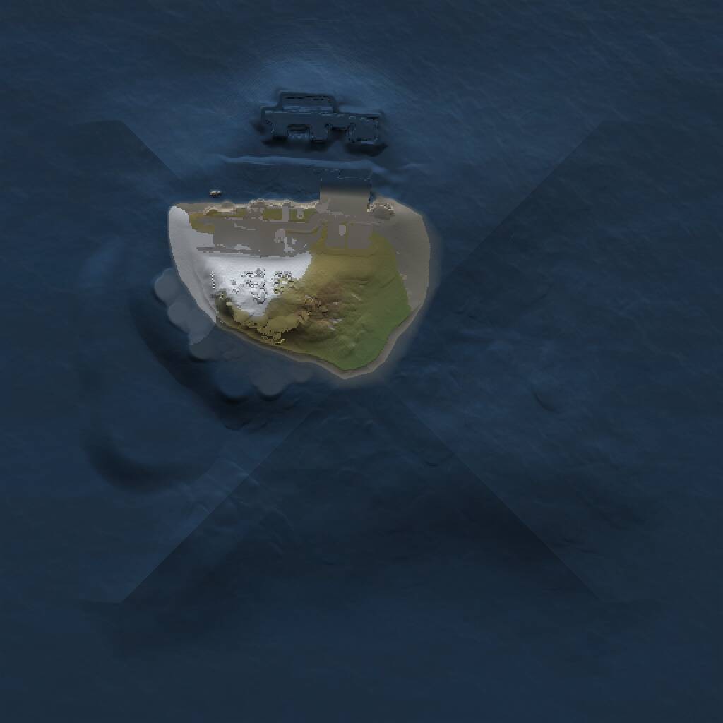 Rust Map: Procedural Map, Size: 1000, Seed: 1324, 2 Monuments