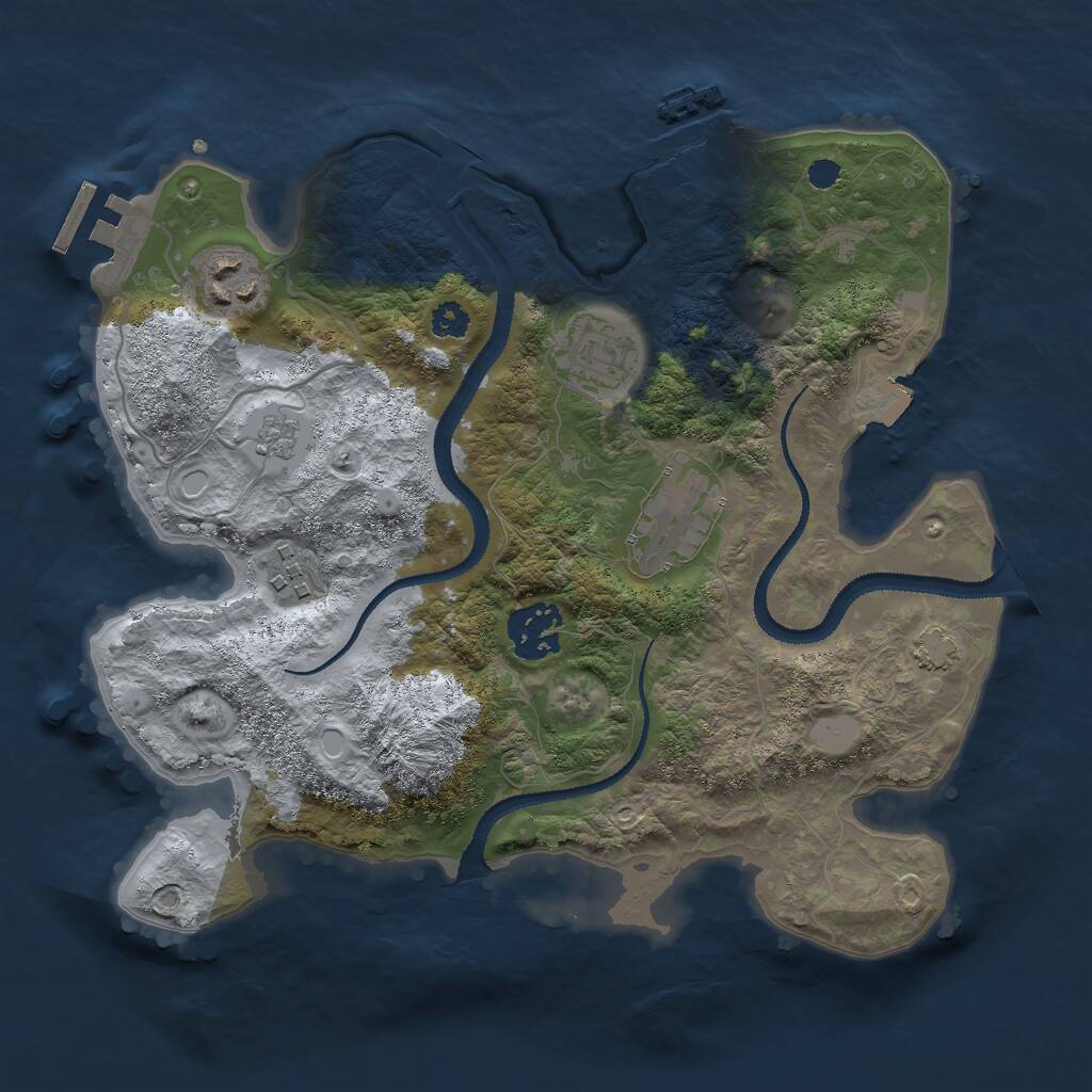 Rust Map: Procedural Map, Size: 2900, Seed: 469695696, 10 Monuments