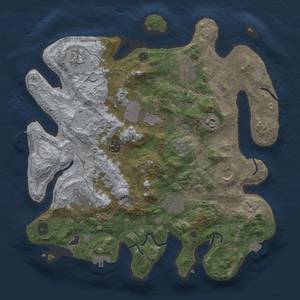 Thumbnail Rust Map: Procedural Map, Size: 3750, Seed: 1069274595, 17 Monuments