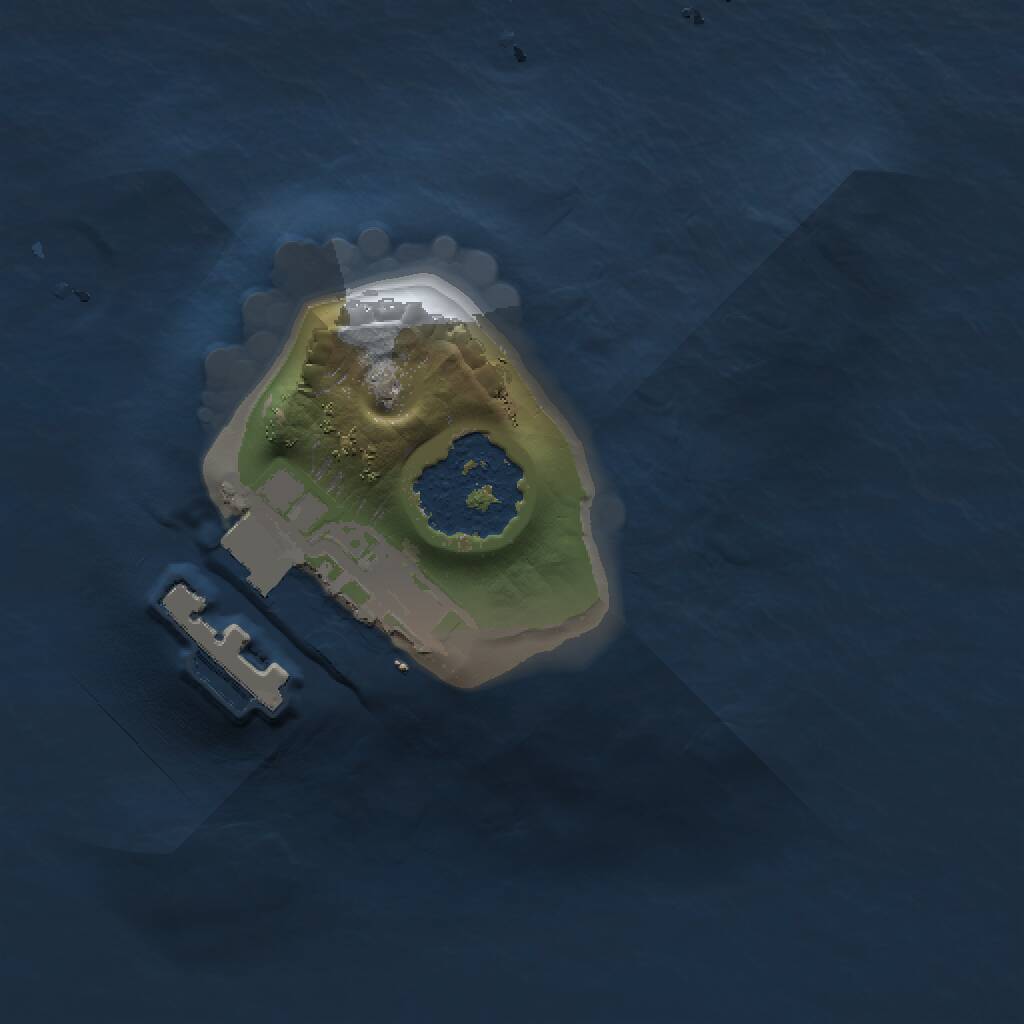 Rust Map: Procedural Map, Size: 1000, Seed: 1823959310, 2 Monuments