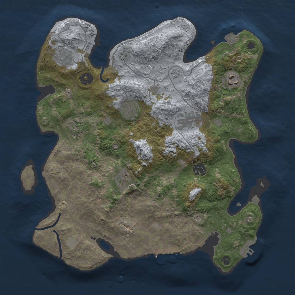 Rust Map: Procedural Map, Size: 3400, Seed: 16717068, 16 Monuments