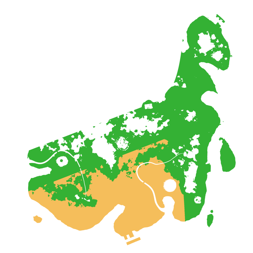 Biome Rust Map: Procedural Map, Size: 3500, Seed: 1072