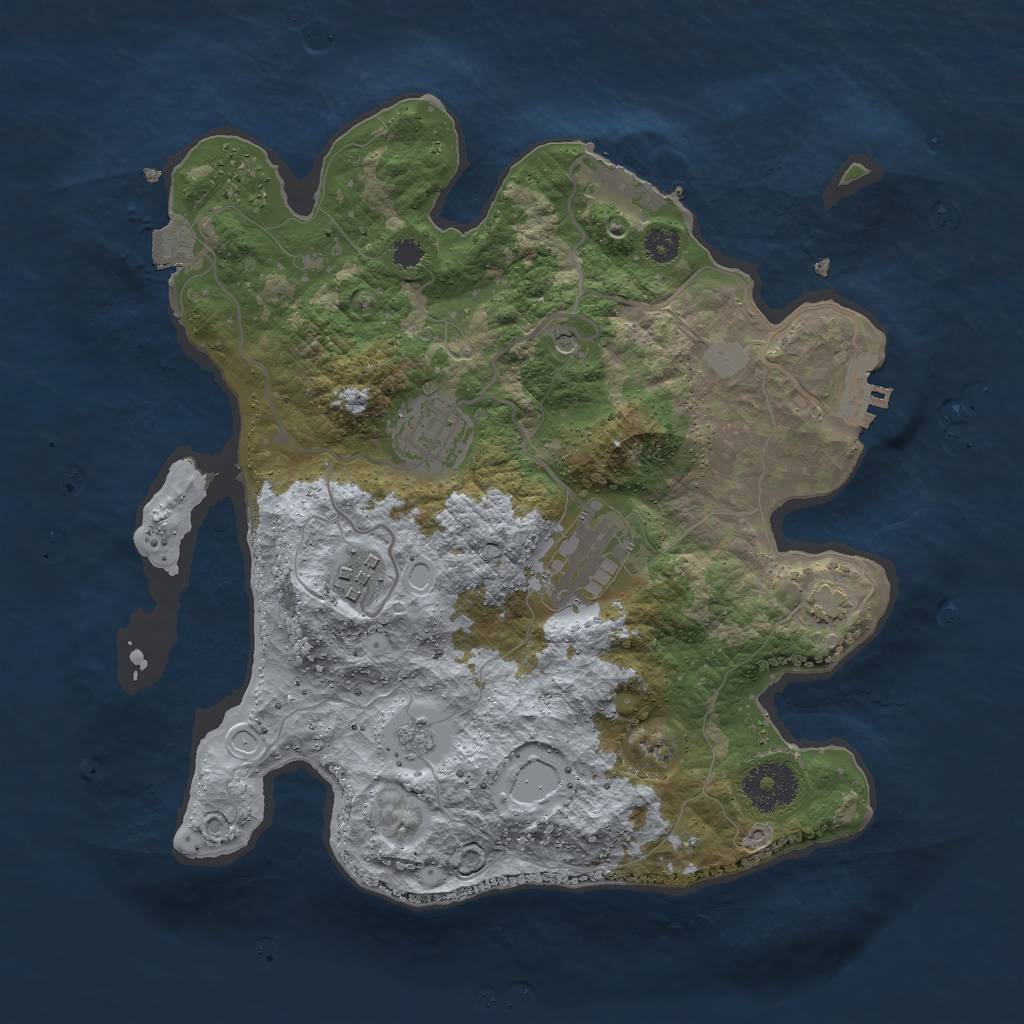 Rust Map: Procedural Map, Size: 3000, Seed: 926014577, 11 Monuments