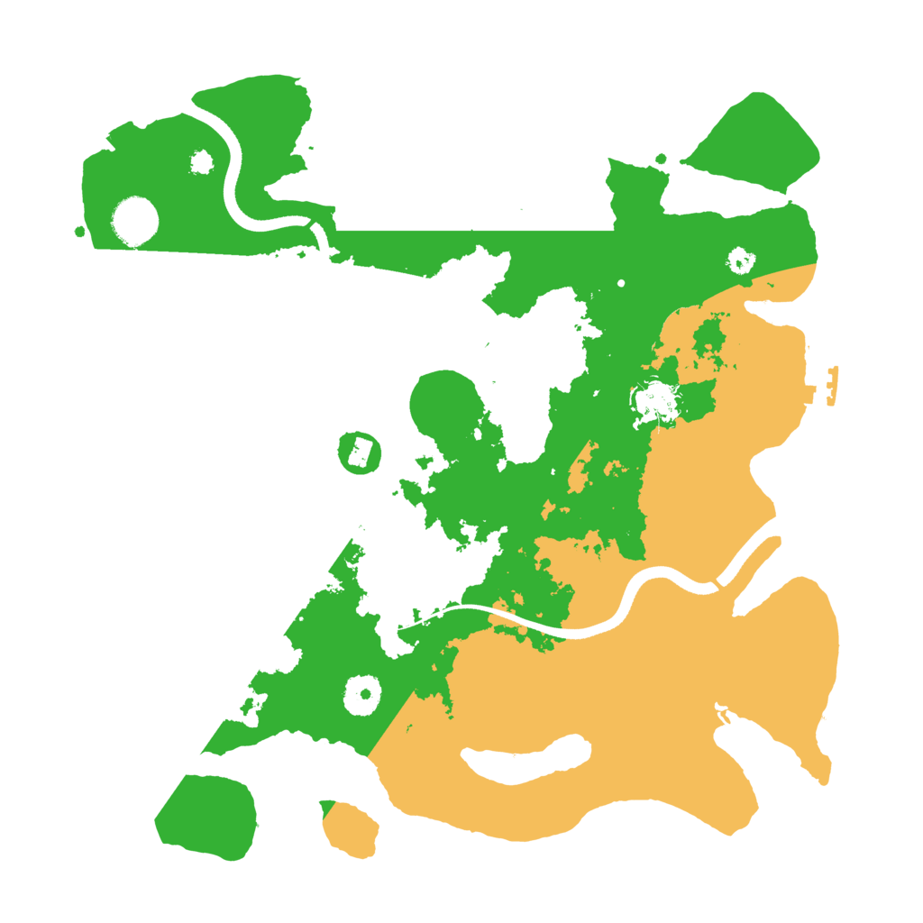Biome Rust Map: Procedural Map, Size: 3500, Seed: 2664876
