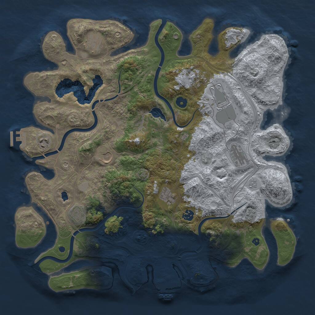 Rust Map: Procedural Map, Size: 4250, Seed: 29112023, 16 Monuments