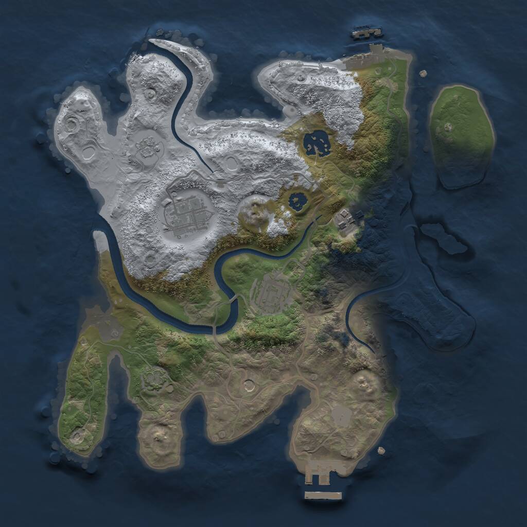 Rust Map: Procedural Map, Size: 2880, Seed: 116, 10 Monuments