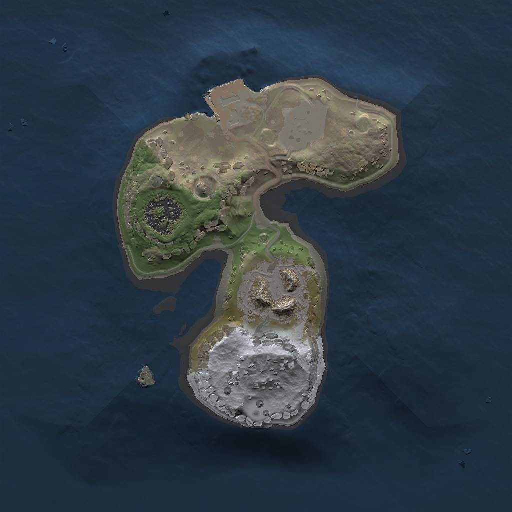 Rust Map: Procedural Map, Size: 1400, Seed: 2023, 4 Monuments