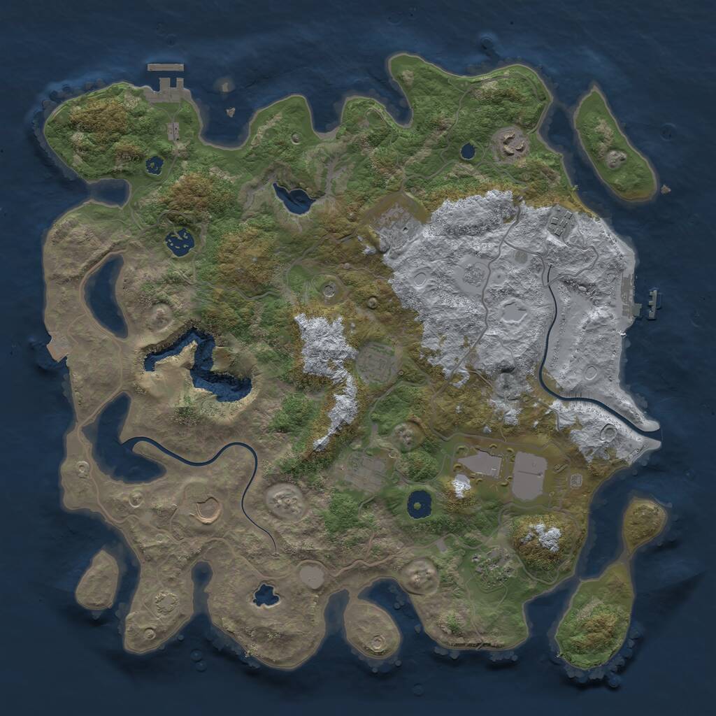 Rust Map: Procedural Map, Size: 4000, Seed: 103962262, 15 Monuments