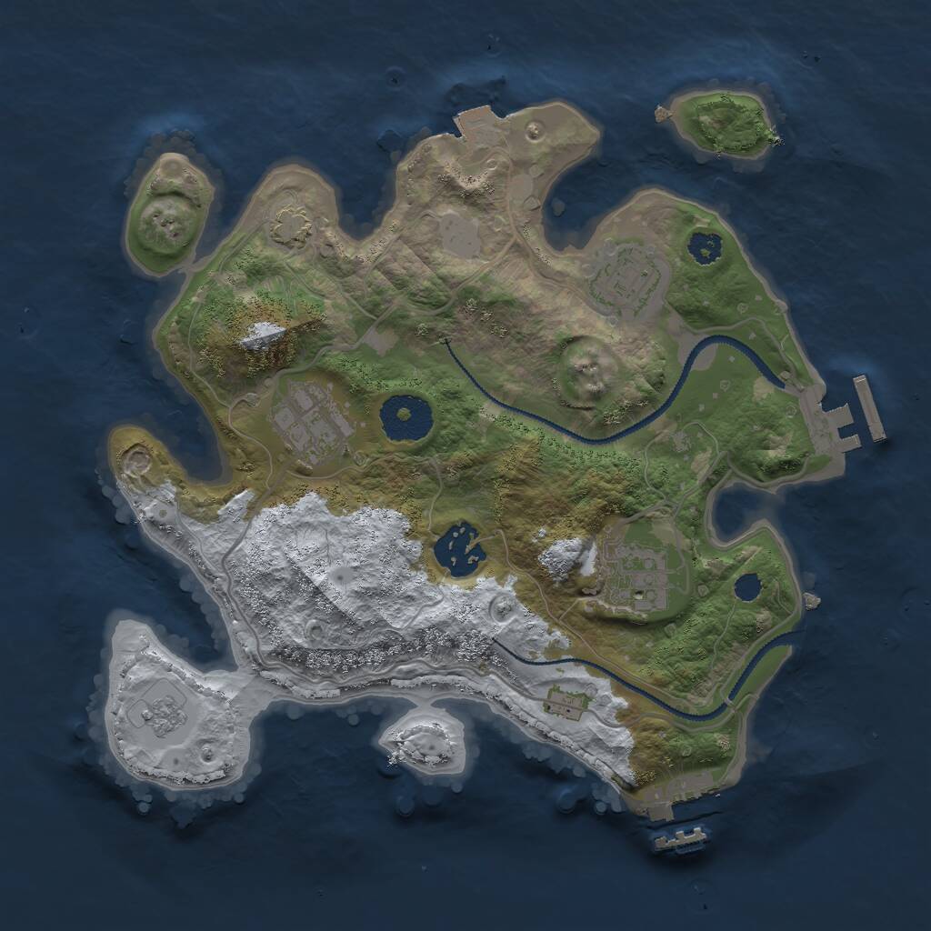 Rust Map: Procedural Map, Size: 2800, Seed: 813133521, 9 Monuments