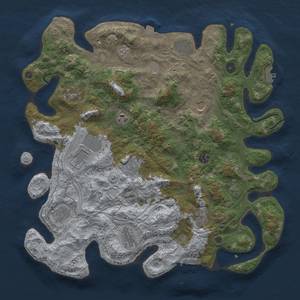 Thumbnail Rust Map: Procedural Map, Size: 4300, Seed: 622335597, 19 Monuments