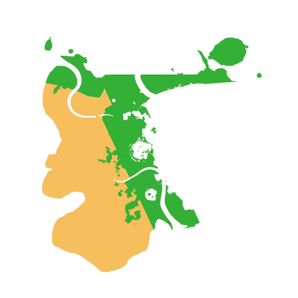 Biome Rust Map: Procedural Map, Size: 2500, Seed: 9051