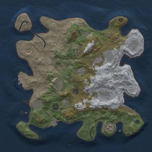 Thumbnail Rust Map: Procedural Map, Size: 3500, Seed: 451511611, 18 Monuments