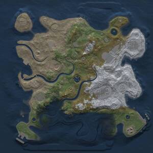 Thumbnail Rust Map: Procedural Map, Size: 3500, Seed: 451511611, 15 Monuments