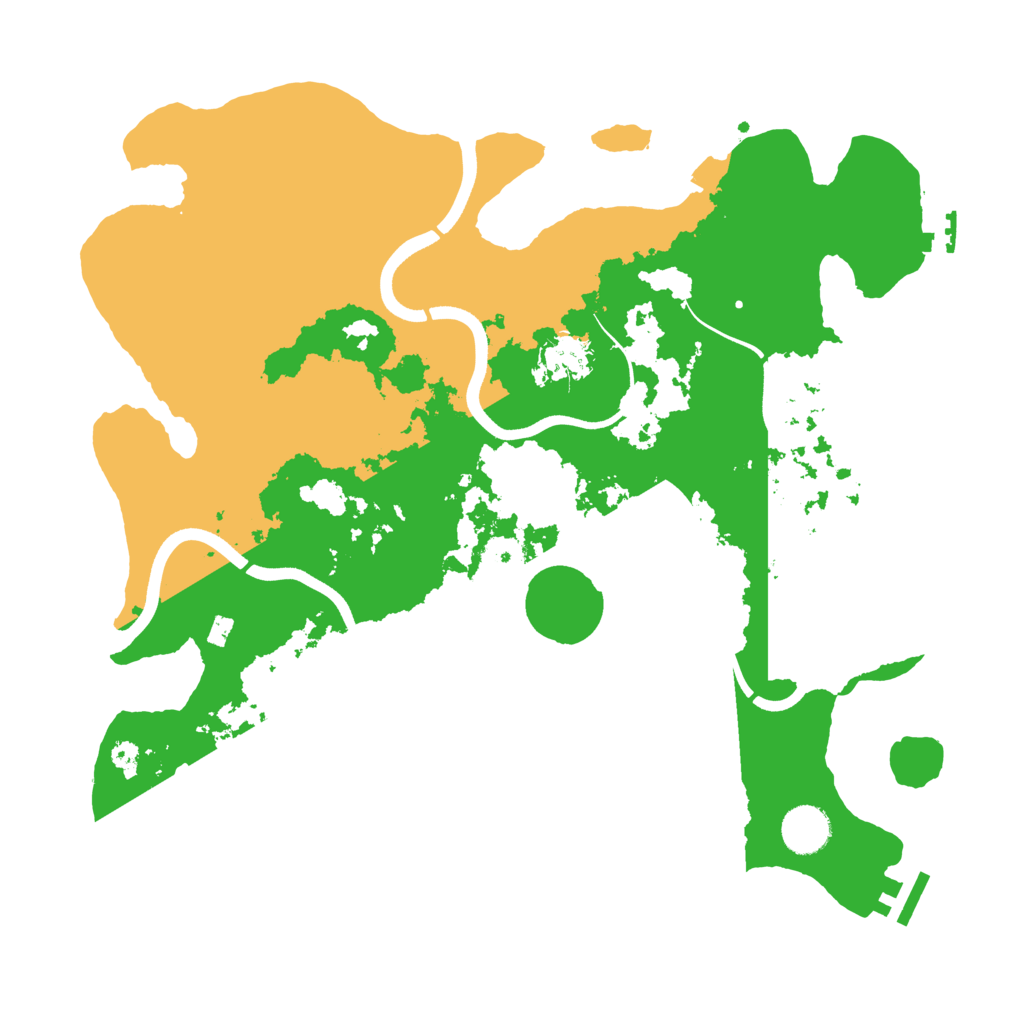 Biome Rust Map: Procedural Map, Size: 3700, Seed: 1598282545