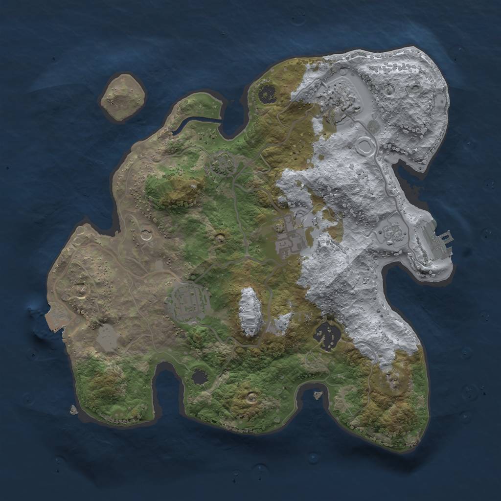 Rust Map: Procedural Map, Size: 2800, Seed: 359953124, 11 Monuments