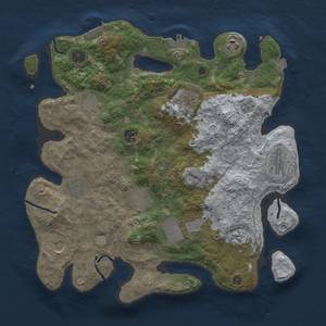 Thumbnail Rust Map: Procedural Map, Size: 3700, Seed: 1548717306, 19 Monuments