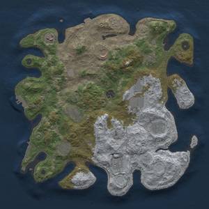 Thumbnail Rust Map: Procedural Map, Size: 3700, Seed: 850833670, 18 Monuments