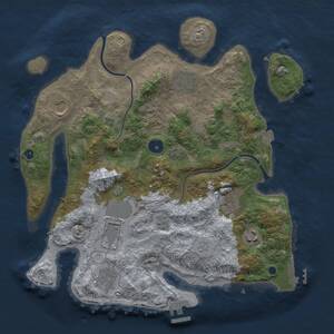 Thumbnail Rust Map: Procedural Map, Size: 3500, Seed: 100052415, 13 Monuments