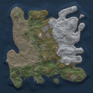 Thumbnail Rust Map: Procedural Map, Size: 3500, Seed: 847245086, 15 Monuments