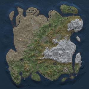 Thumbnail Rust Map: Procedural Map, Size: 3750, Seed: 1895902754, 17 Monuments