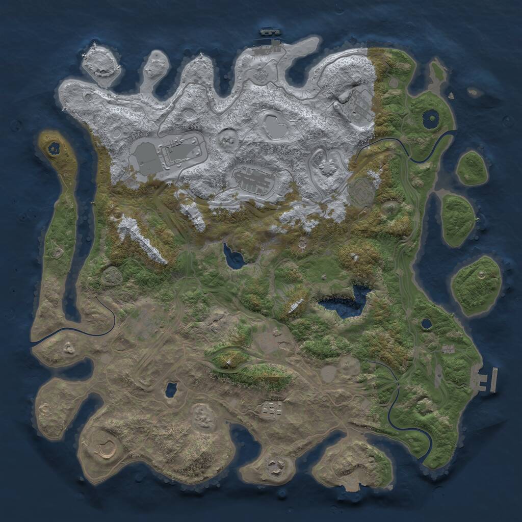 Rust Map: Procedural Map, Size: 4250, Seed: 1705, 15 Monuments