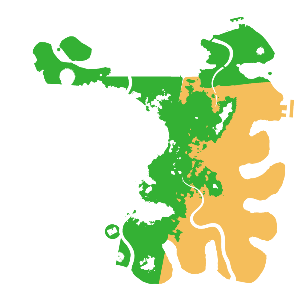 Biome Rust Map: Procedural Map, Size: 3500, Seed: 557243235