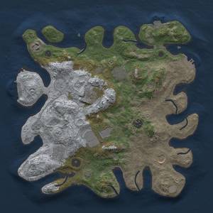 Thumbnail Rust Map: Procedural Map, Size: 3500, Seed: 557243235, 16 Monuments