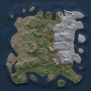 Thumbnail Rust Map: Procedural Map, Size: 3750, Seed: 939919, 18 Monuments