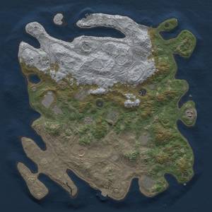 Thumbnail Rust Map: Procedural Map, Size: 4250, Seed: 610145685, 19 Monuments