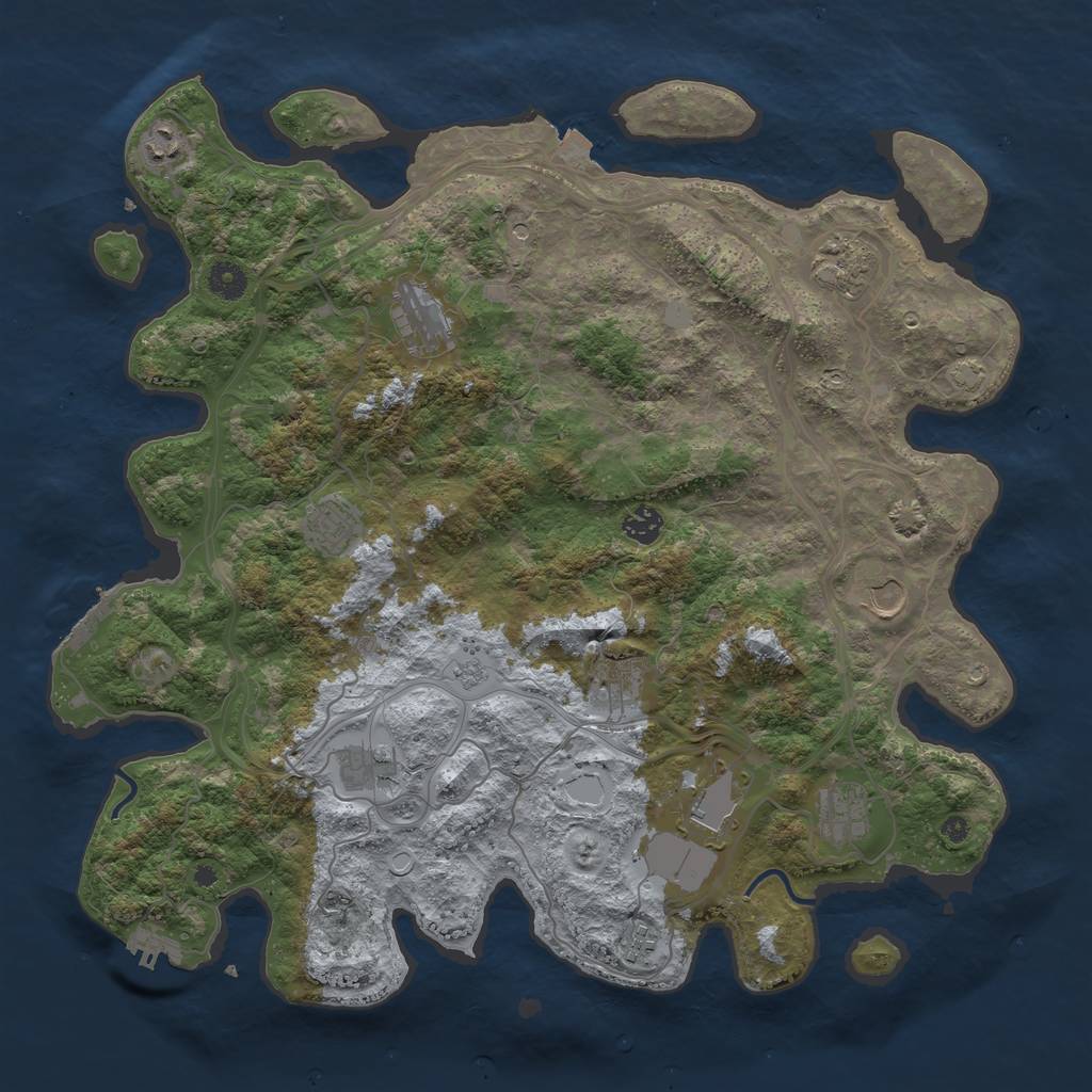 Rust Map: Procedural Map, Size: 4250, Seed: 67526146, 19 Monuments