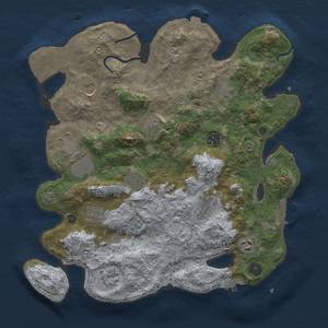 Thumbnail Rust Map: Procedural Map, Size: 3750, Seed: 617916, 19 Monuments