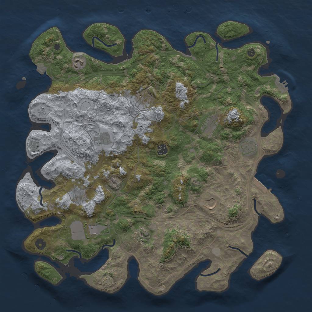 Rust Map: Procedural Map, Size: 4250, Seed: 29006, 19 Monuments