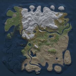 Thumbnail Rust Map: Procedural Map, Size: 4400, Seed: 20576329, 14 Monuments