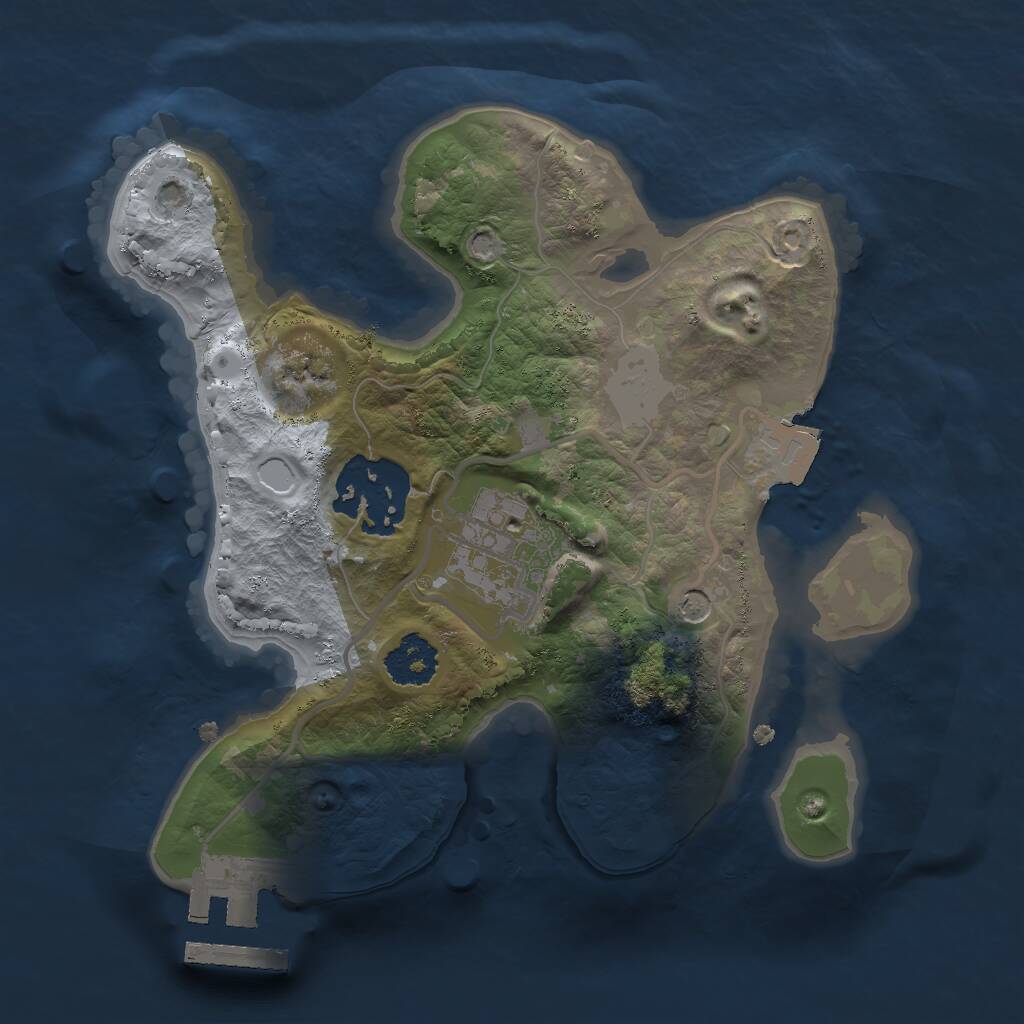 Rust Map: Procedural Map, Size: 2003, Seed: 300104517, 5 Monuments