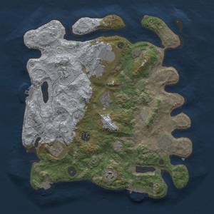 Thumbnail Rust Map: Procedural Map, Size: 3500, Seed: 475521366, 16 Monuments