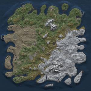 Thumbnail Rust Map: Procedural Map, Size: 5000, Seed: 742848690, 19 Monuments