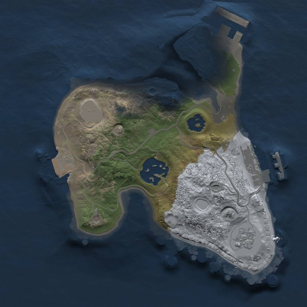 Rust Map: Procedural Map, Size: 1750, Seed: 234345345, 5 Monuments