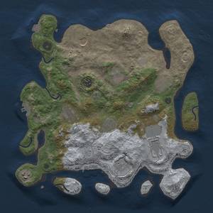 Thumbnail Rust Map: Procedural Map, Size: 3500, Seed: 785893791, 17 Monuments